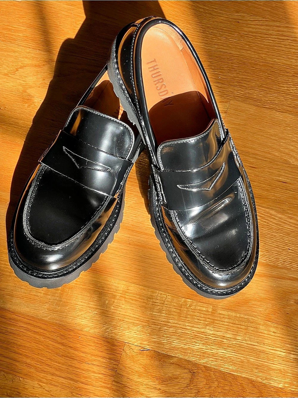 Thursday Patent Leather Penny Loafers. Brand new, no box.